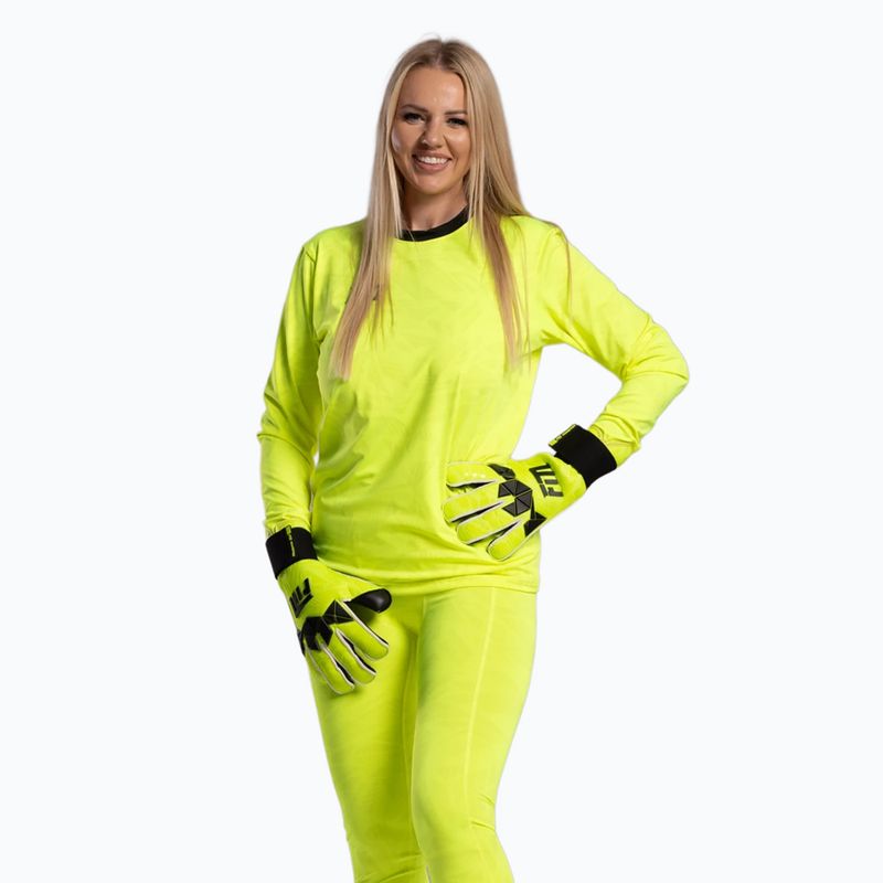 Brankářské rukavice Football Masters Invictus X PRO yellow fluo 2