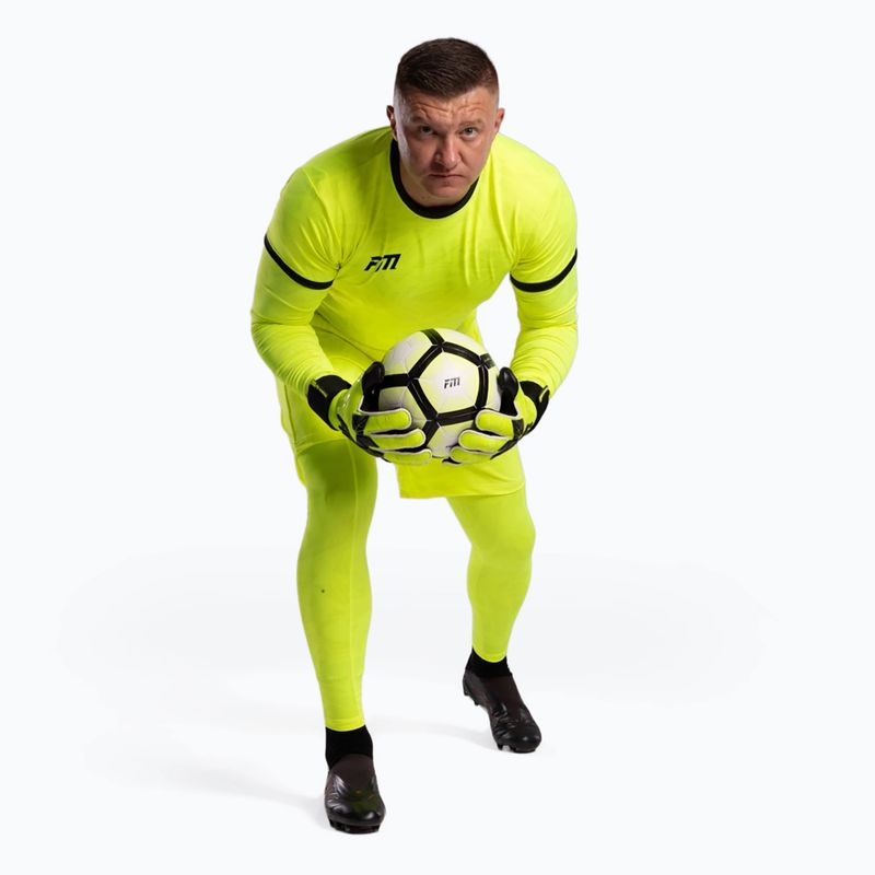 Brankářské rukavice Football Masters Invictus X PRO yellow fluo 3