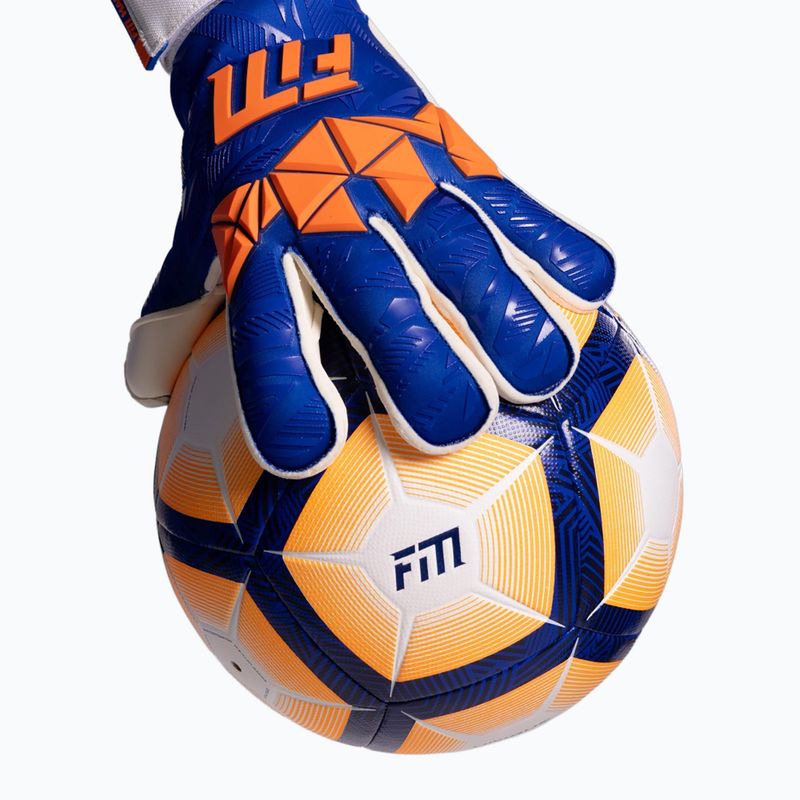 Brankářské rukavice Football Masters Invictus X PRO blue/orange 7