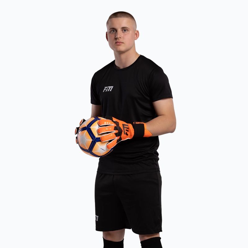 Brankářské rukavice Football Masters Invictus X PRO orange fluo 2