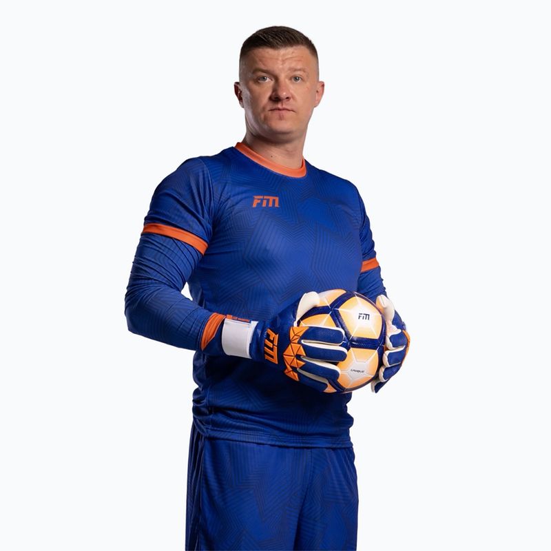 Brankářské rukavice Football Masters Varis X PRO blue/orange 2