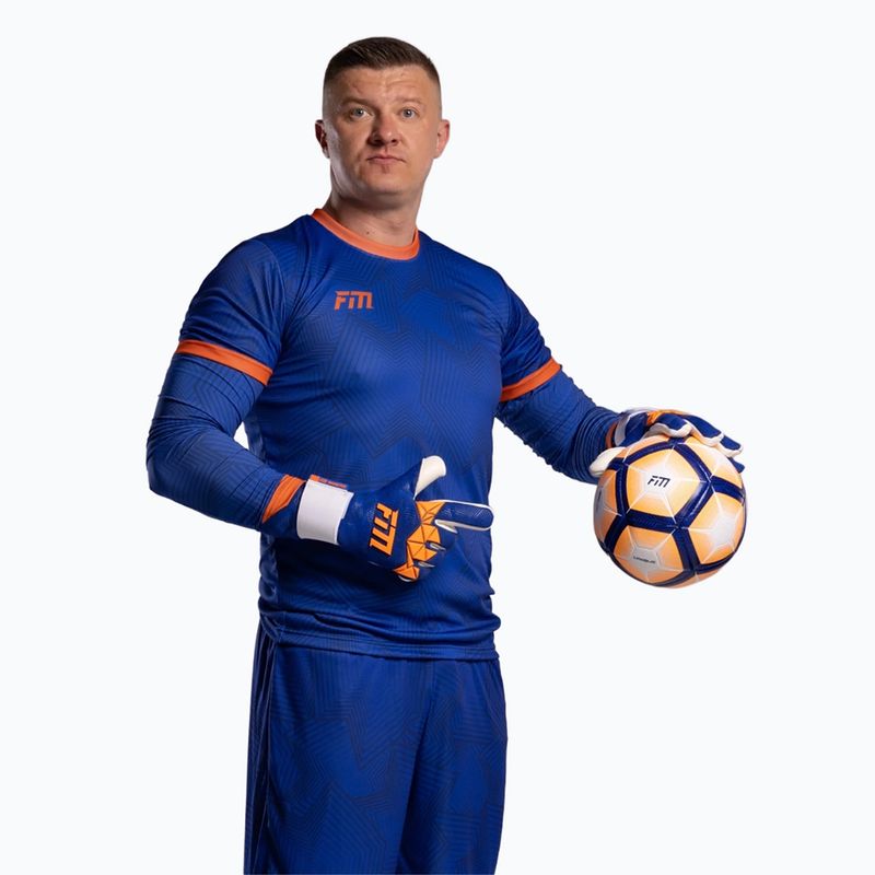 Brankářské rukavice Football Masters Varis X PRO blue/orange 3