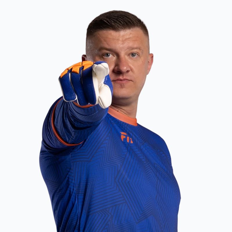 Brankářské rukavice Football Masters Varis X PRO blue/orange 5