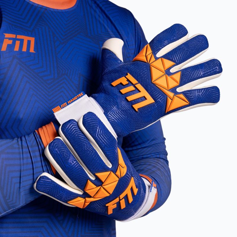 Brankářské rukavice Football Masters Varis X PRO blue/orange 7