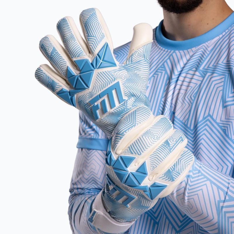 Brankářské rukavice Football Masters Varis X PRO white/blue 6