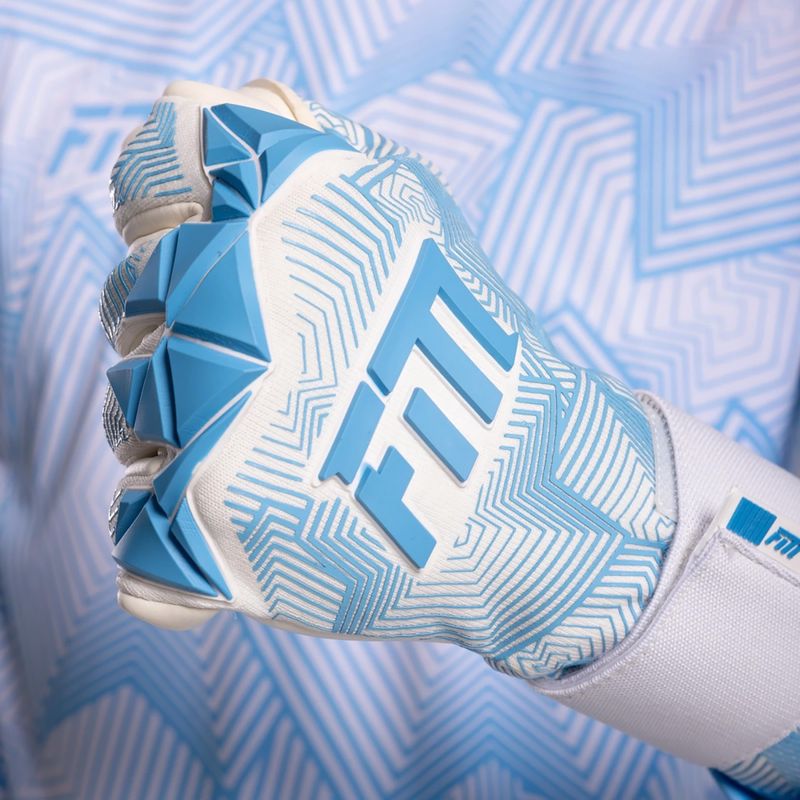 Brankářské rukavice Football Masters Varis X PRO white/blue 7