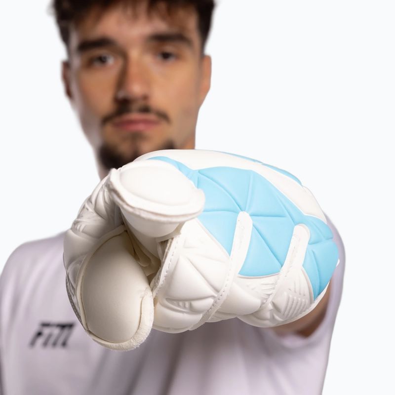 Brankářské rukavice Football Masters Invictus X white/blue 3