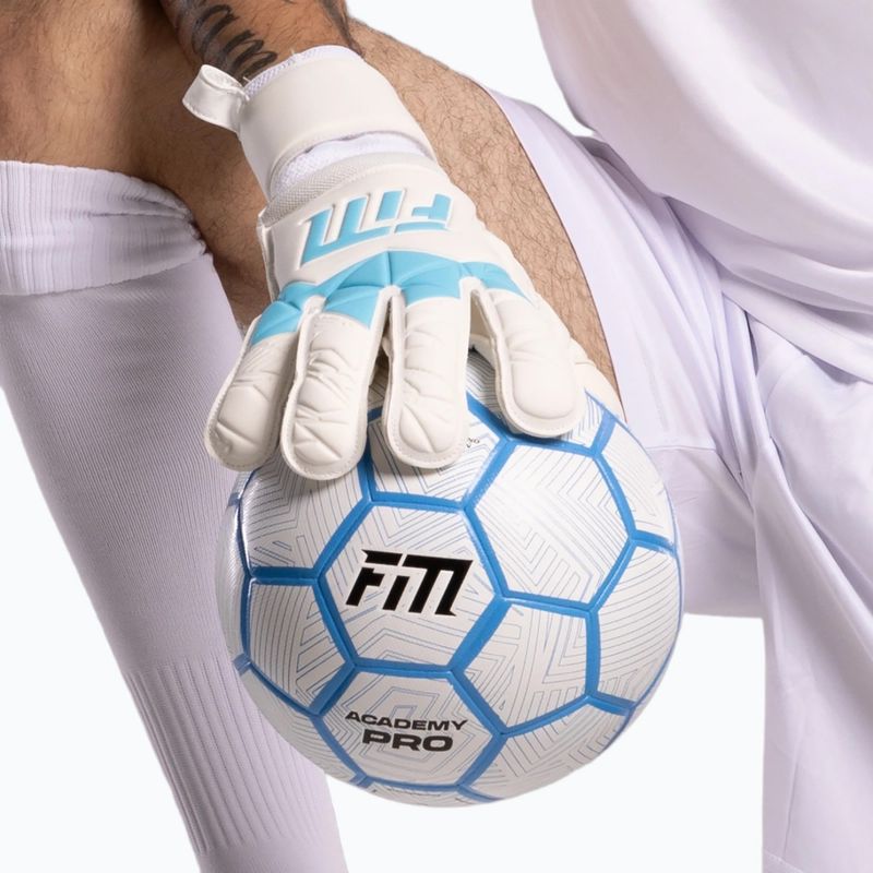 Brankářské rukavice Football Masters Invictus X white/blue 9