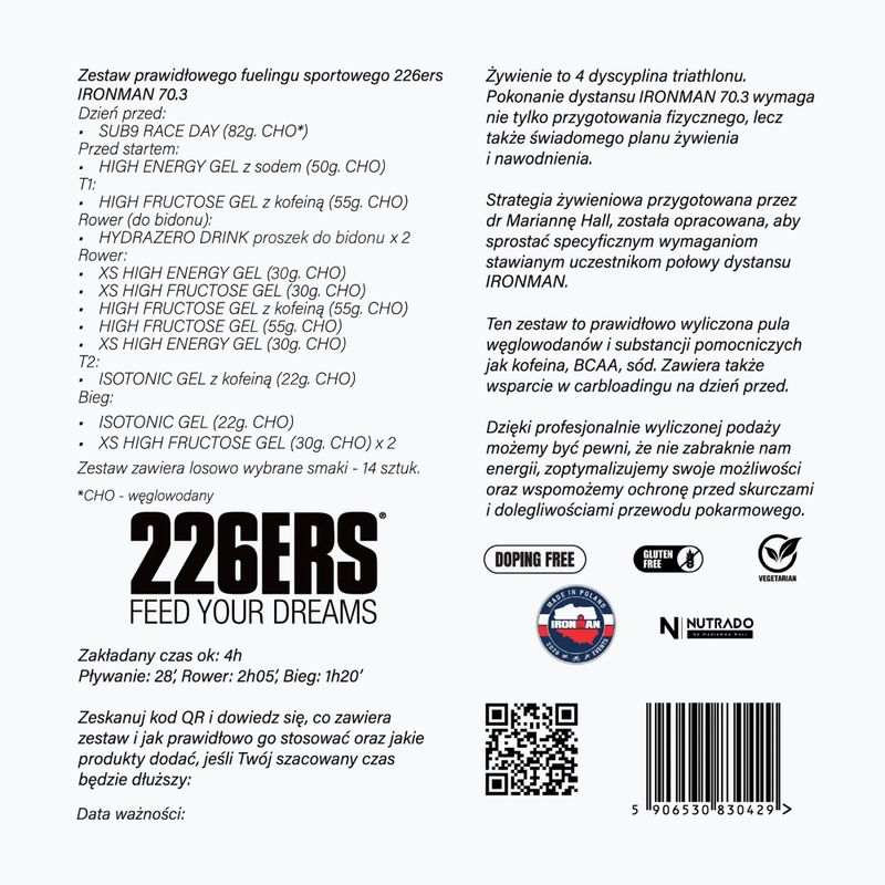 Sada sportovní výživy Pakiet 226ERS 1/2 Ironman 14 szt. mix 3