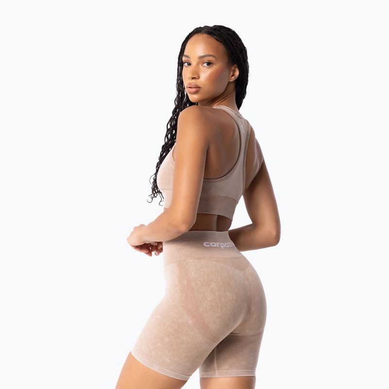 Fitness  podprsenka Carpatree Yasmine Seamless beige stone wash  3