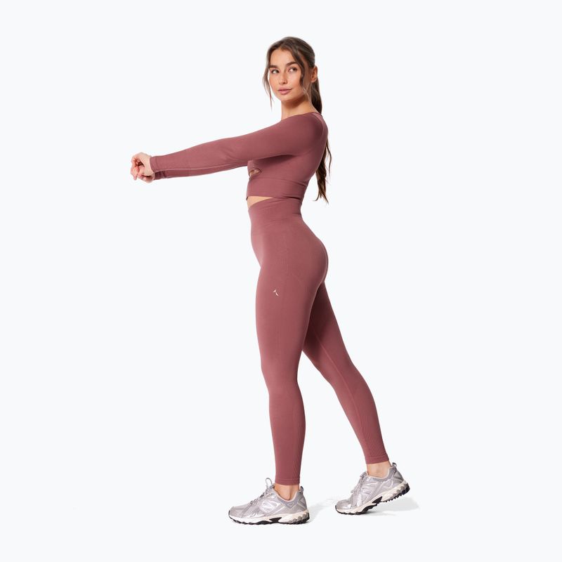 Dámské tréninkové legíny Carpatree Dopamine Buzz Seamless rose/brown 2