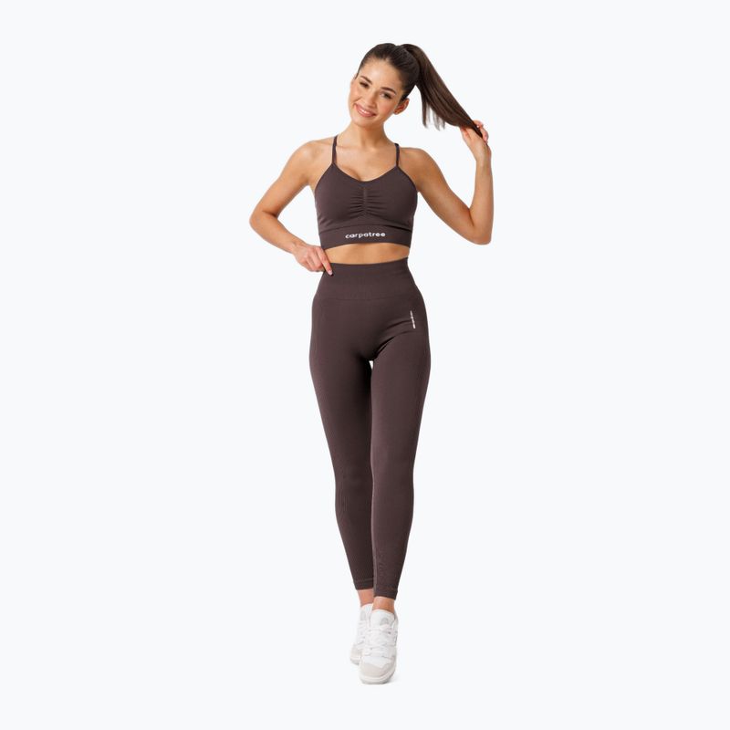 Dámské tréninkové legíny Carpatree Allure Seamless berry brown 2