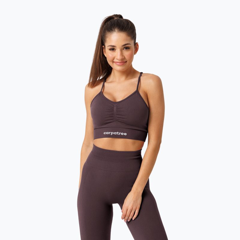 Dámské tréninkové legíny Carpatree Allure Seamless berry brown 4