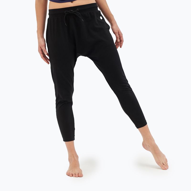 Dámské kalhoty na jógu Moonholi Cosmic Cropped Track Pants černé 219