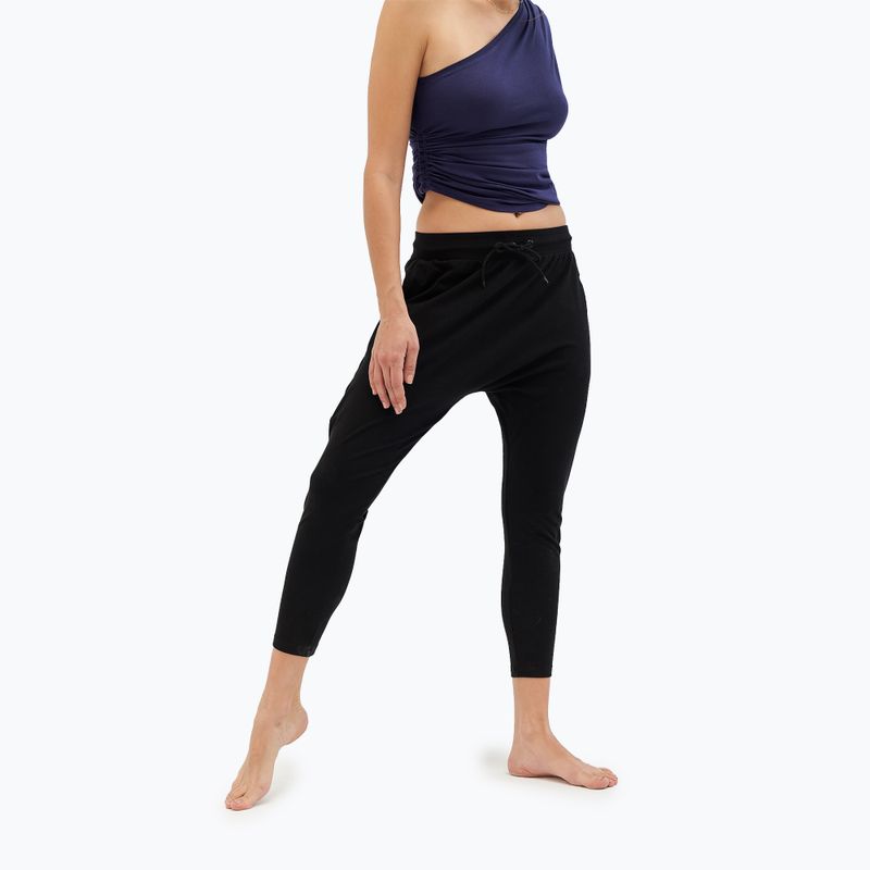 Dámské kalhoty na jógu Moonholi Cosmic Cropped Track Pants černé 219 2