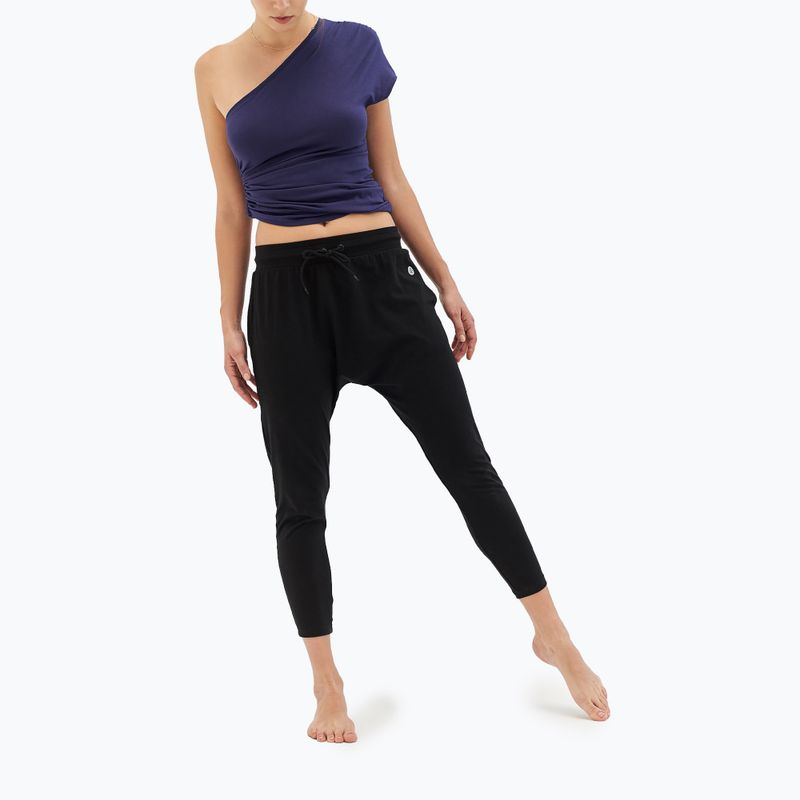 Dámské kalhoty na jógu Moonholi Cosmic Cropped Track Pants černé 219 3