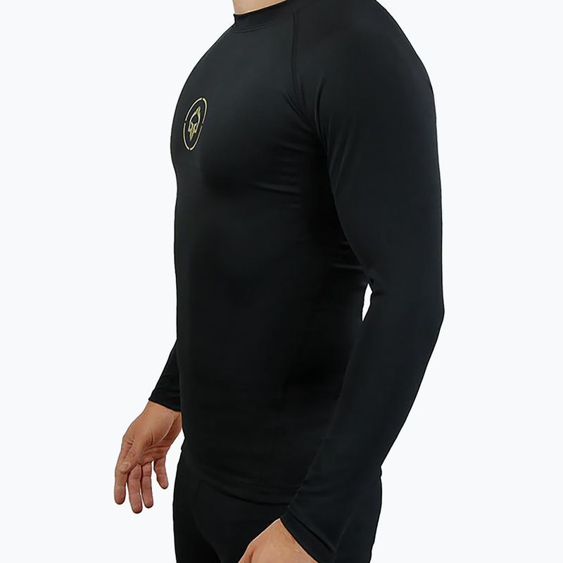 Pánský chránič Rashguard Ground Game Athletic Gold s dlouhým rukávem black RASHATHGOLDLSS 3