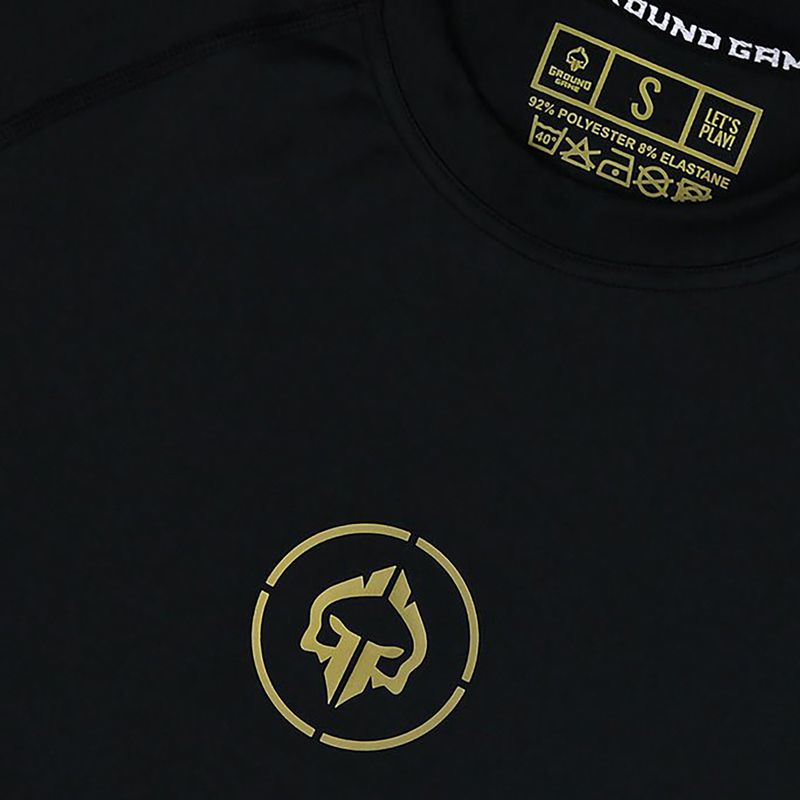 Pánský chránič Rashguard Ground Game Athletic Gold s dlouhým rukávem black RASHATHGOLDLSS 5