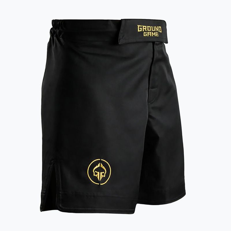 Pánské šortky Ground Game MMA Athletic Gold černé MMASHOATHGOLD 2