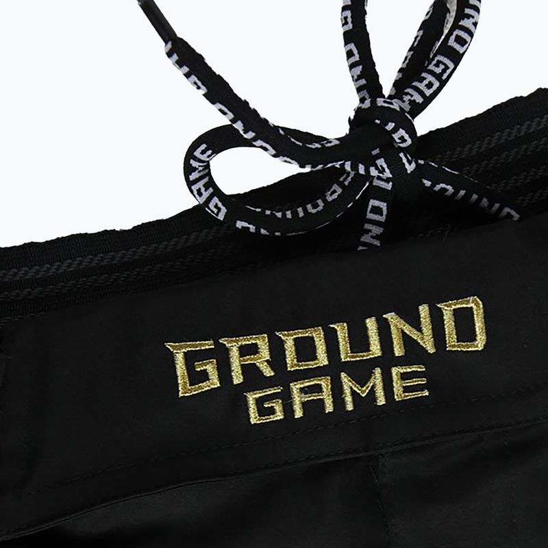 Pánské šortky Ground Game MMA Athletic Gold černé MMASHOATHGOLD 4