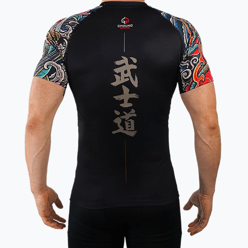 Ground Game Bushido 3.0 pánský rashguard černý RASHBUSH3SSBLA 3