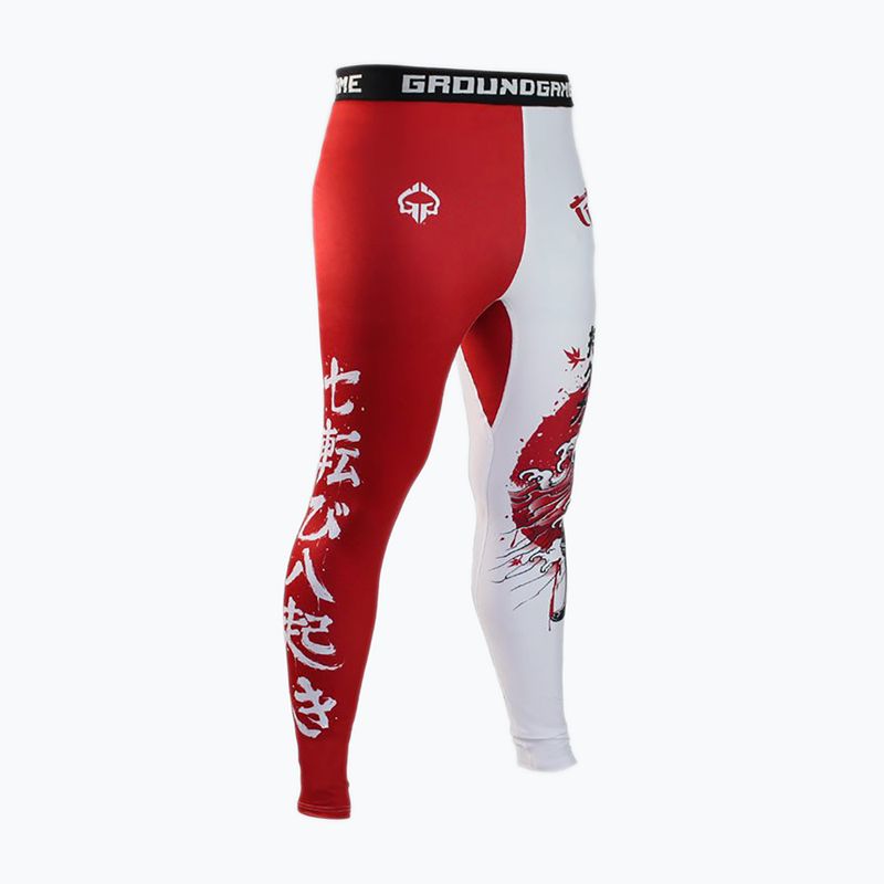 Ground Game Kettei pánské legíny červenobílé 2