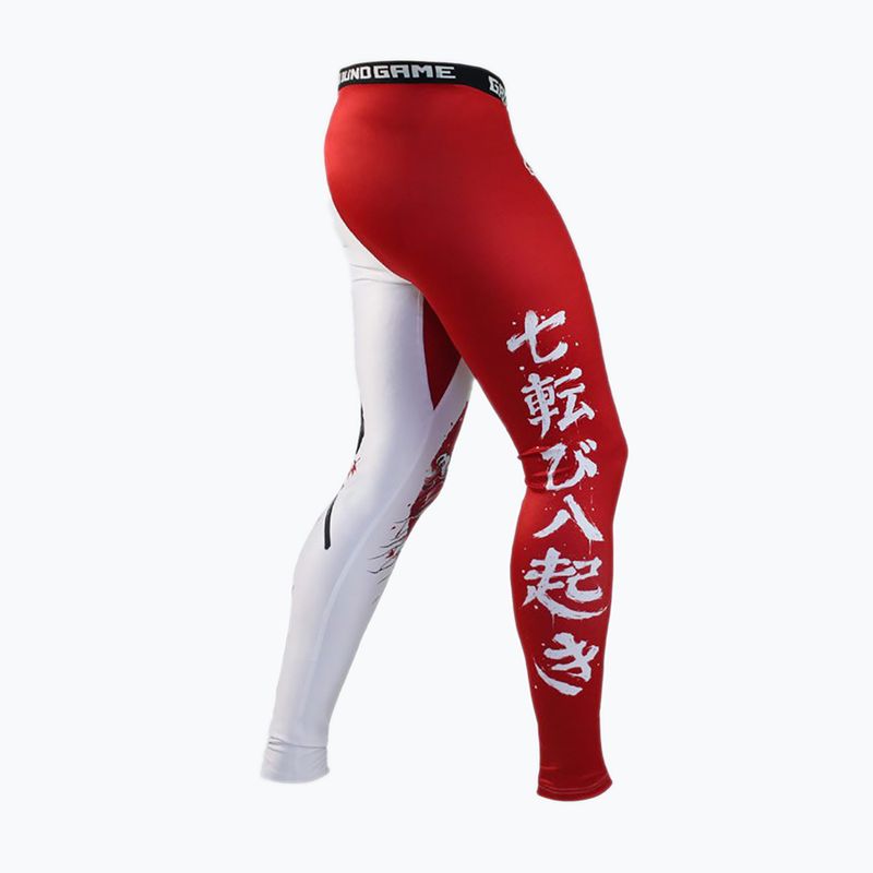 Ground Game Kettei pánské legíny červenobílé 3