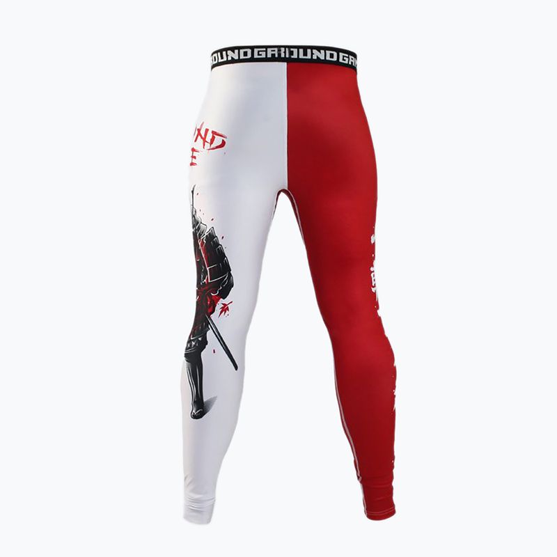 Ground Game Kettei pánské legíny červenobílé 4