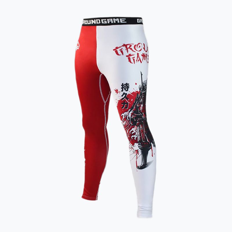 Ground Game Kettei pánské legíny červenobílé 6