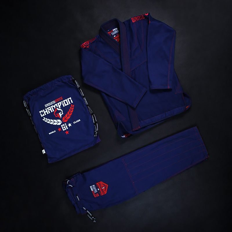 Brazilské jiu-jitsu GI pro muže GroundGame Champion 2.0 navy blue GICHNEWNAVA1 7