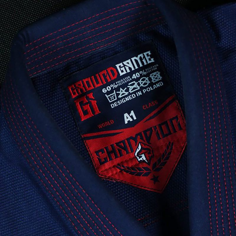 Brazilské jiu-jitsu GI pro muže GroundGame Champion 2.0 navy blue GICHNEWNAVA1 8
