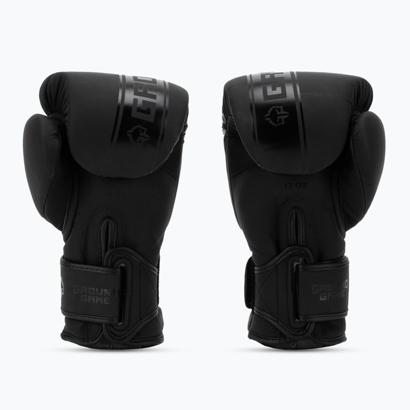 Pánské boxerské rukavice GroundGame Stripe černé 21BOXGLOSTRBL10 8