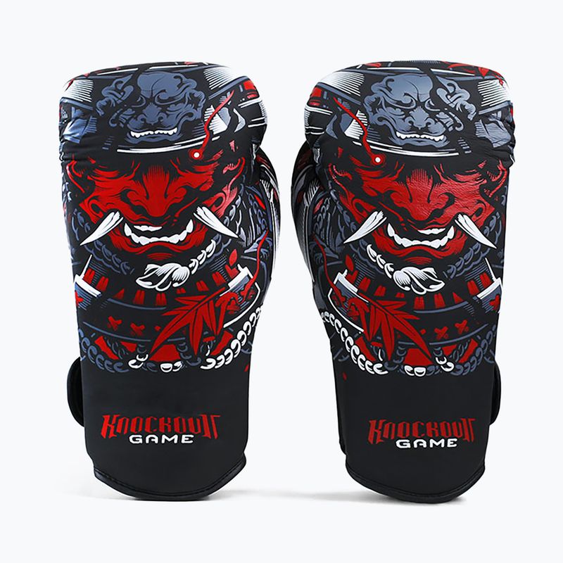 Pánské boxerské rukavice GroundGame "Samurai" černé 21BOXGLOSAM10 4