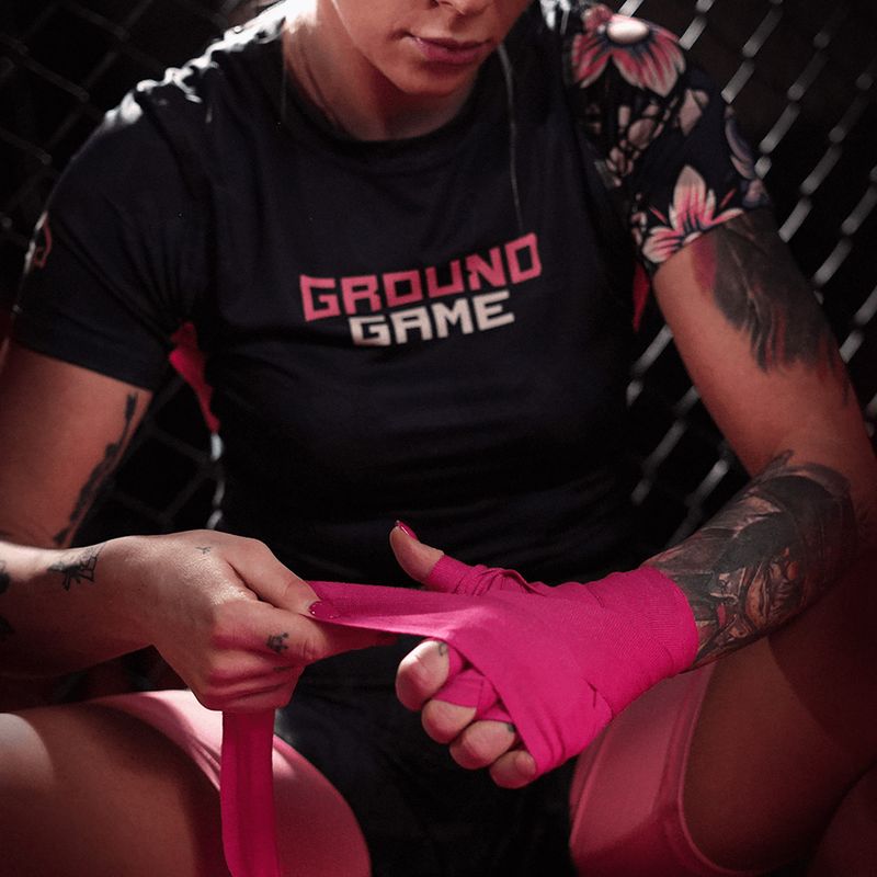 Boxerské bandáže Ground Game Classic růžové 5