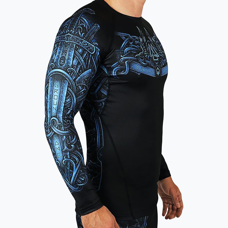 Pánské tričko Ground Game Viking Rashguard s dlouhým rukávem modré 21RASHVIKLSS 3