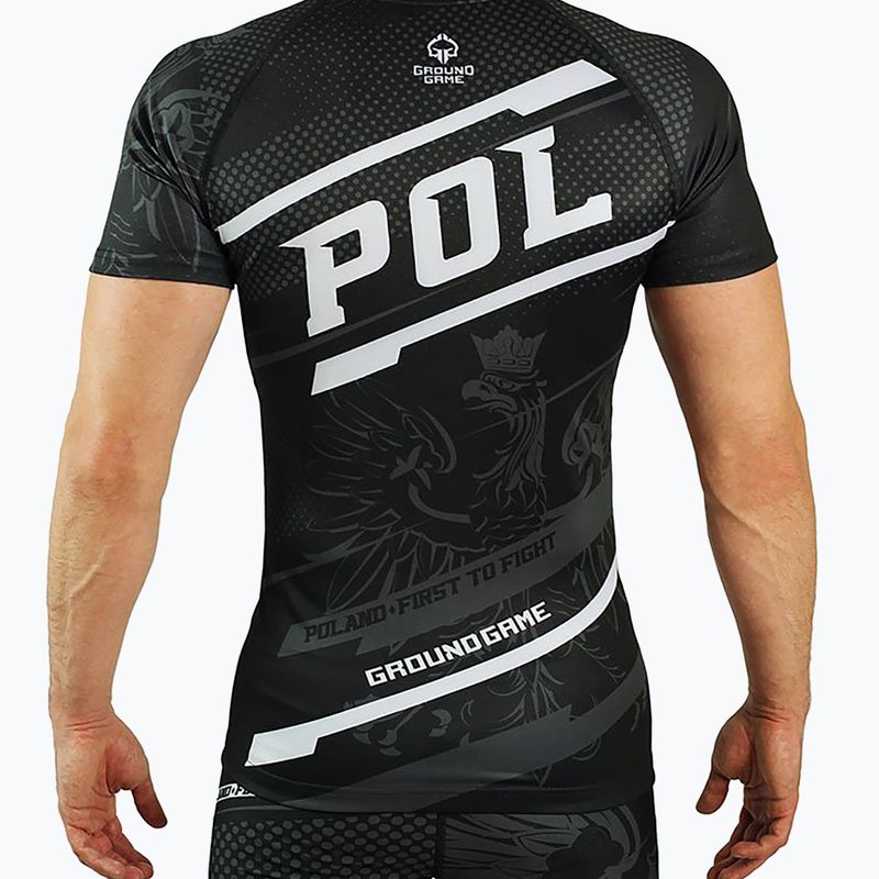 Pánský chránič Rashguard Ground Game Poland black/white/red 2