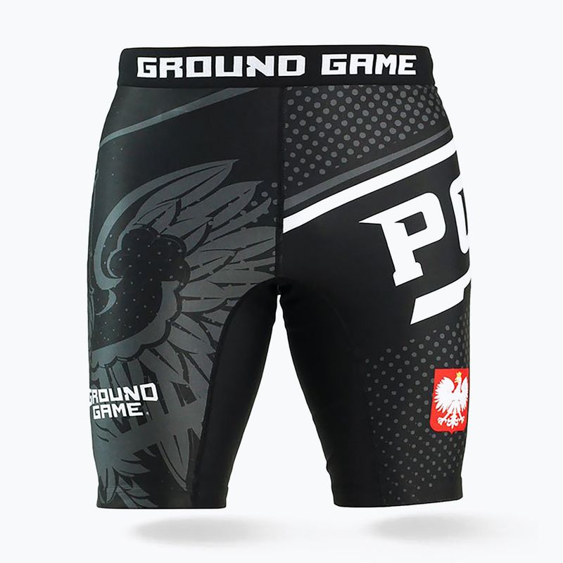 Ground Game Vale Tudo Poland pánské tréninkové šortky černá/bílá/červená