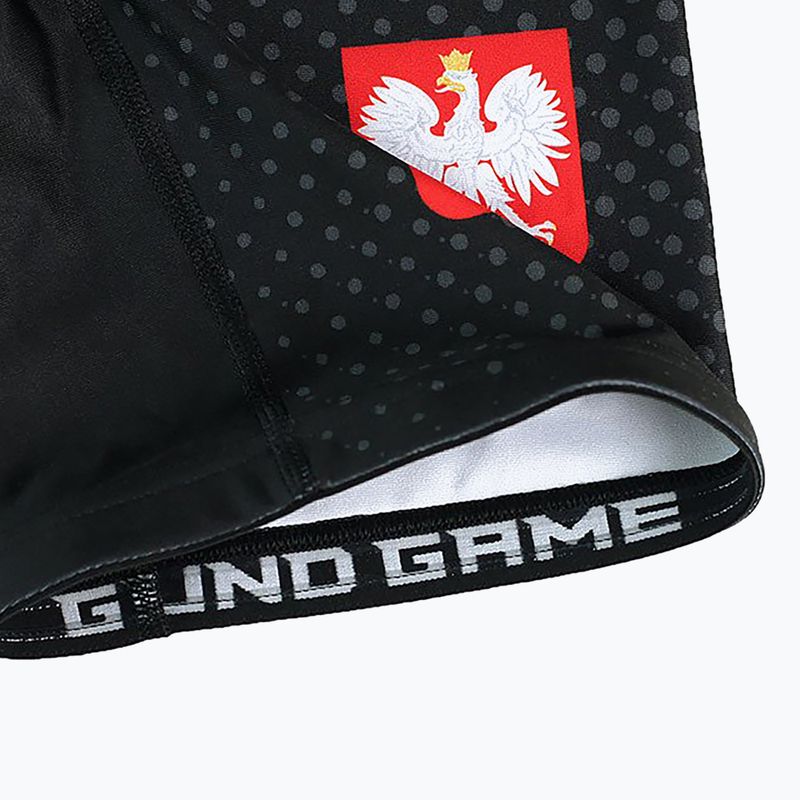 Ground Game Vale Tudo Poland pánské tréninkové šortky černá/bílá/červená 6