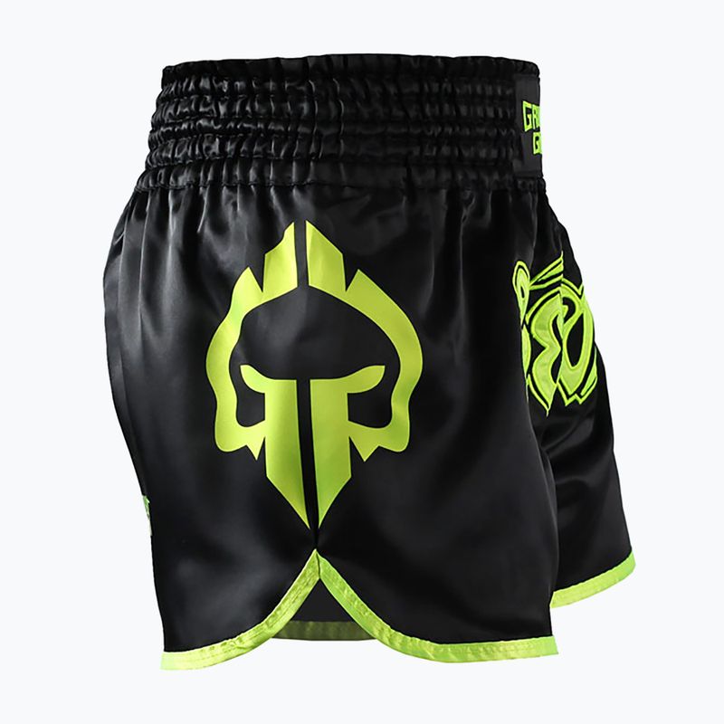 Pánské tréninkové šortky Ground Game Muay Thai Neon black/green neon 3