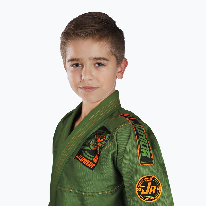 GI pro brazilské jiu-jitsu pro děti GroundGame Junior 3.0 green GIJUN3PIN02 2