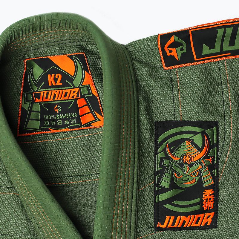 GI pro brazilské jiu-jitsu pro děti GroundGame Junior 3.0 green GIJUN3PIN02 7