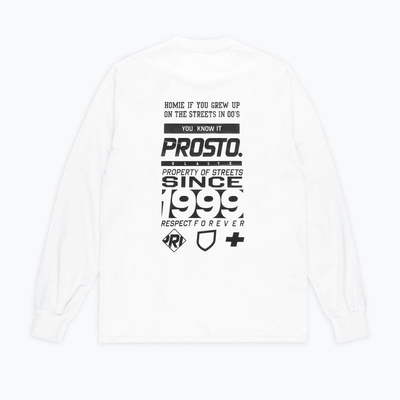Tričko longsleeve pánské PROSTO Typeskur LS bílé KL222MTEE2071 2