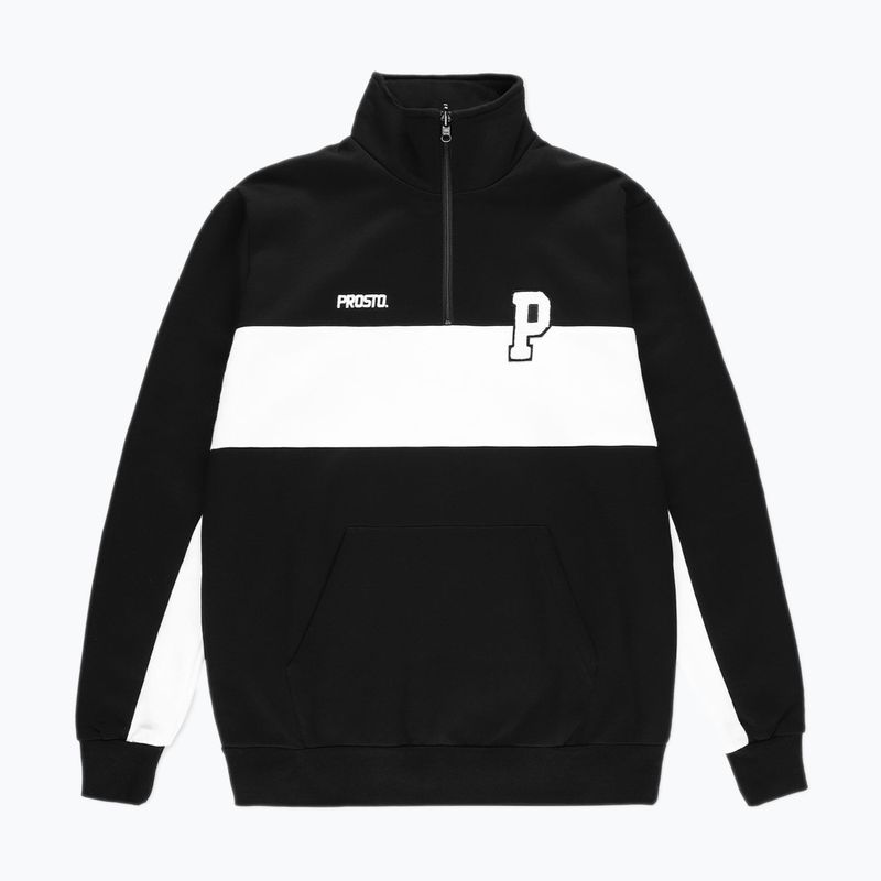 Pánská  mikina PROSTO Half Zip Sweatshirt černá KL222MSWE1132