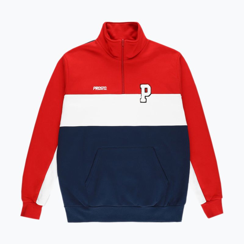 Pánská  mikina PROSTO Half Zip Sweatshirt červená KL222MSWE1133
