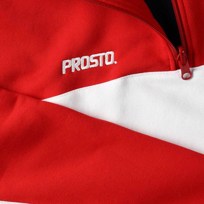 Pánská  mikina PROSTO Half Zip Sweatshirt červená KL222MSWE1133 4