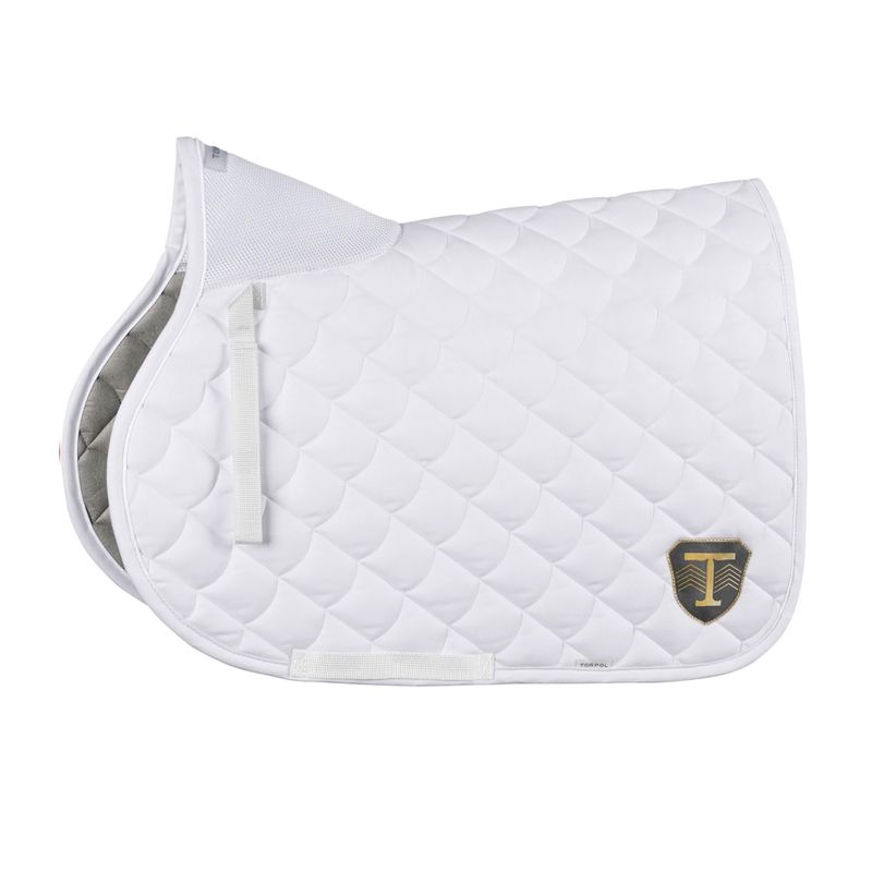 Skoková čepice pro koně TORPOL One Cut bílá 374-002
