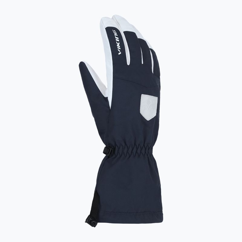 Pánské lyžařské rukavice Viking Sven Ski navy/white leather 8