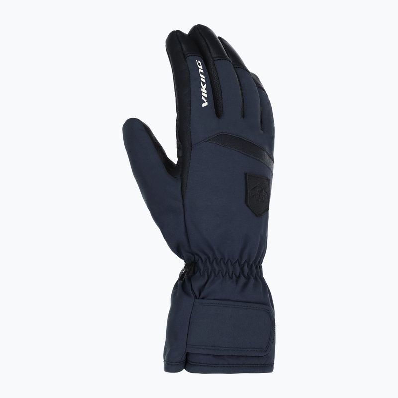 Pánské lyžařské rukavice Viking Lars Ski navy/black leather 8