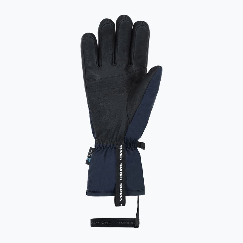 Pánské lyžařské rukavice Viking Lars Ski navy/black leather 9
