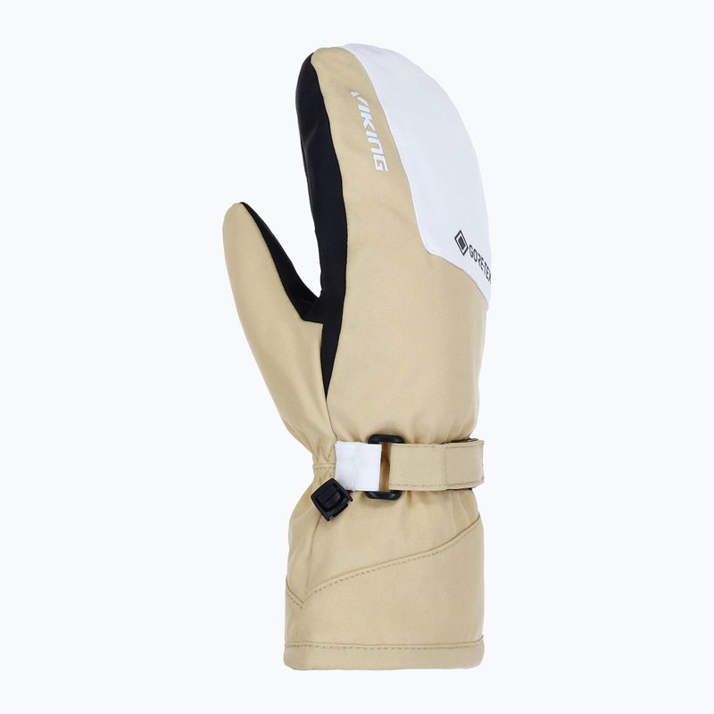 Dámské lyžařské rukavice Viking Sherpa 2.0 Gore-Tex Mitten Ski beige/white 2
